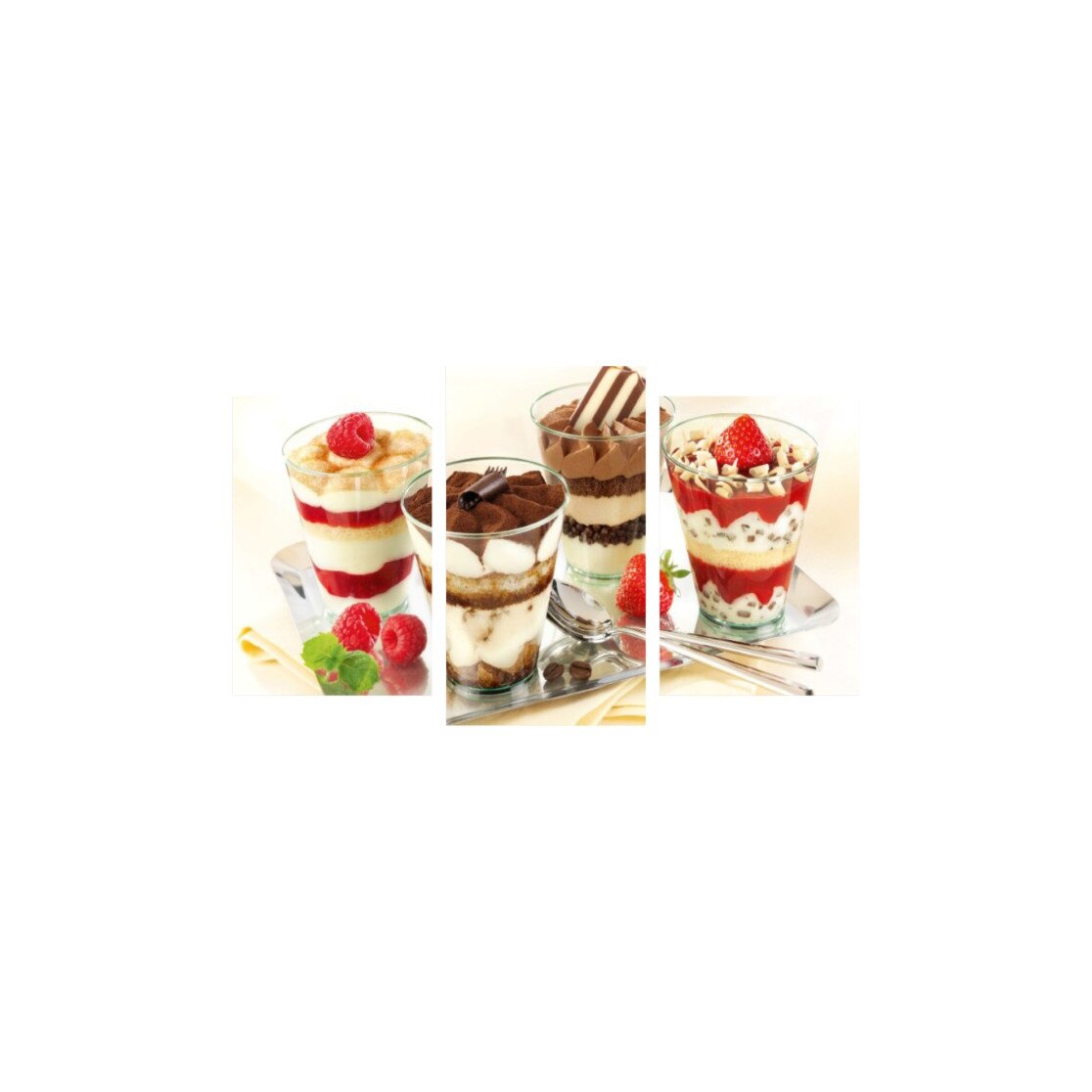 Tablou multicanvas 3 piese 150x90 cm, Food and Drinks model 16