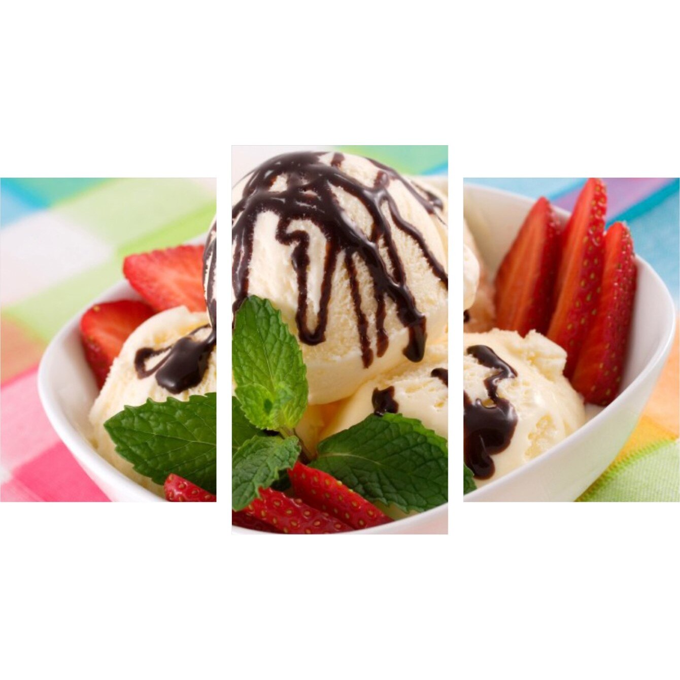 Tablou multicanvas 3 piese 150x90 cm, Food and Drinks model 80