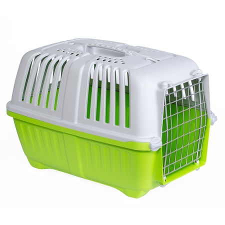 Cusca transport animale MPS Big Pratiko 2, usa metal 55 x 36 x 36 cm, Vernil/Gri