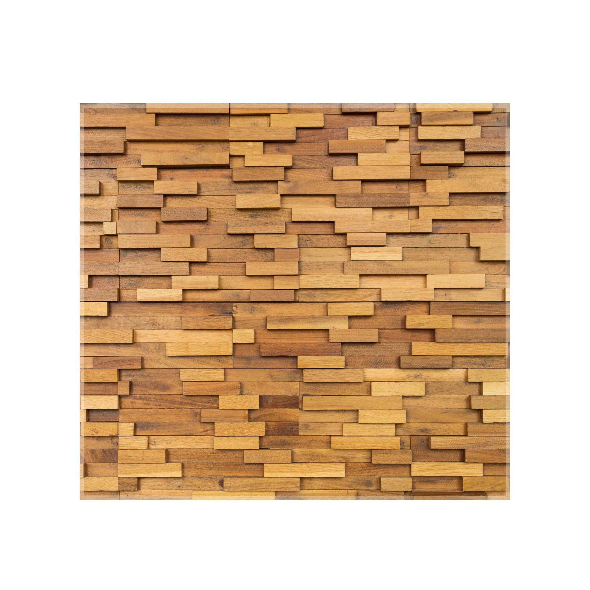 Sticla bucatarie securizata Saint Gobain Glass® imprimata 65x60cm, protectie antistropire pentru aragaz, Ambra Deco, Lemn