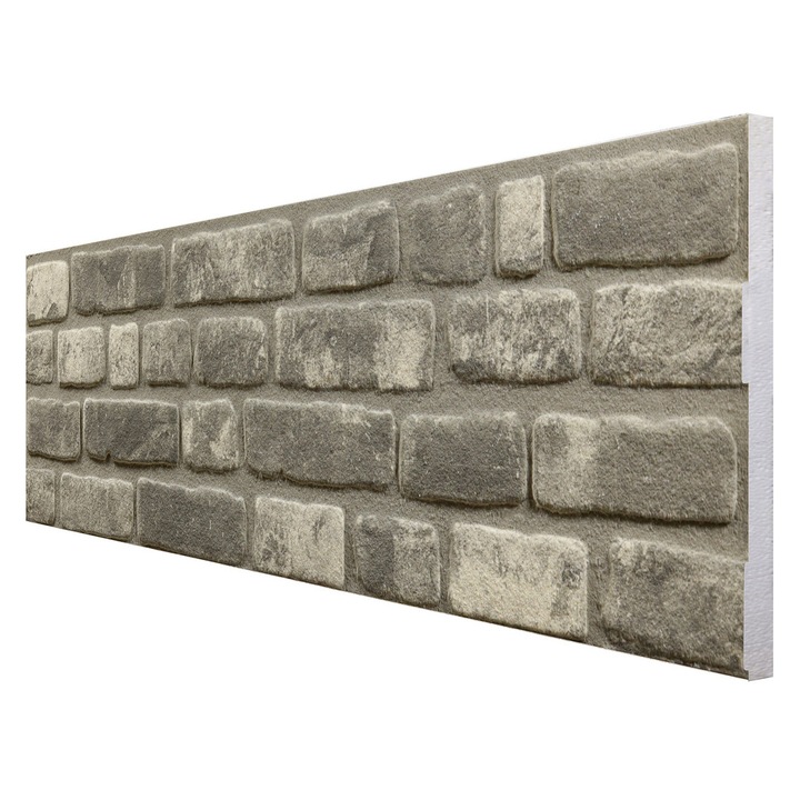 Panou decorativ din polistiren de imitatie caramida in relief, S-651-004, 120x30x2 cm