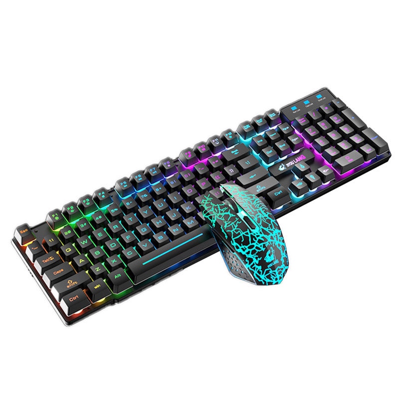 Explanation physically Sincerely Kit Tastatura si Mouse T3 Wireless iluminare rainbow Gaming Negru - eMAG.ro