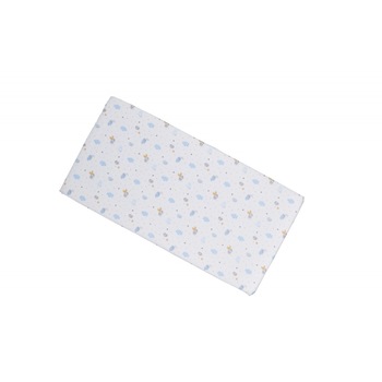 Cearceaf din bumbac cu elastic 120x60 cm Blue Clouds Cearceaf din bumbac cu elastic 120x60 cm Blue Clouds
