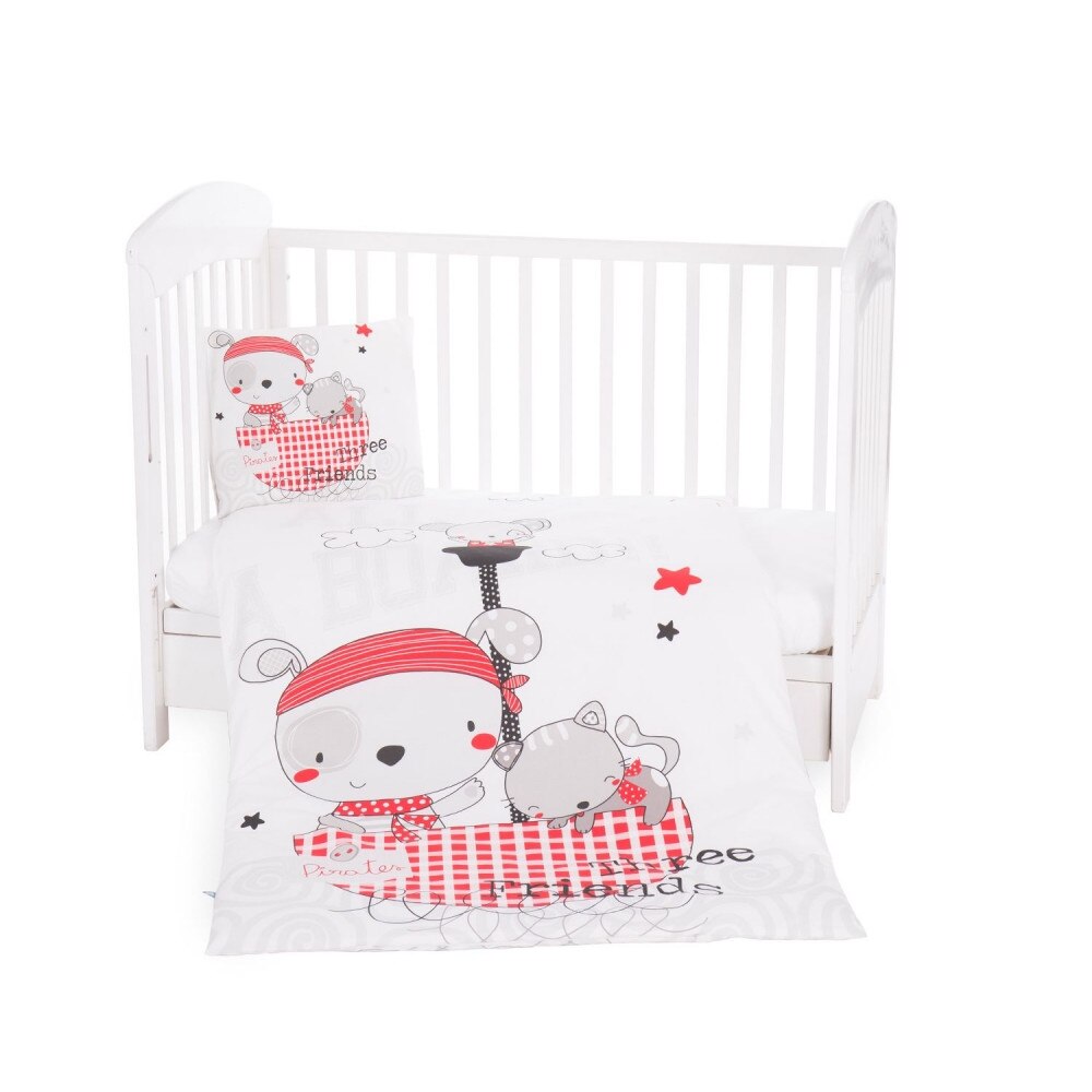 Set lenjerie patut cu 5 piese KikkaBoo Pirates