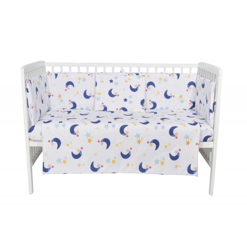 Set lenjerie patut cu 5 piese Dark Blue Moon