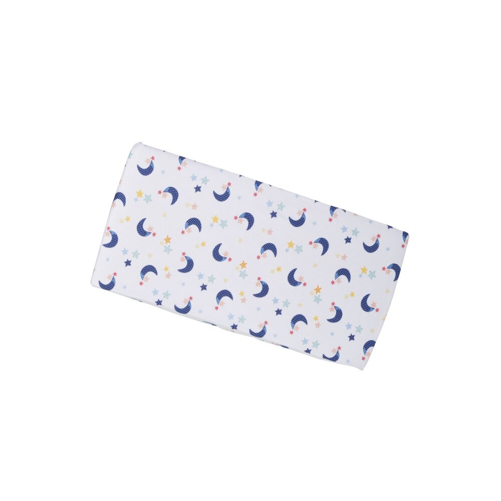 Cearceaf din bumbac cu elastic 120x60 cm Dark blue moon