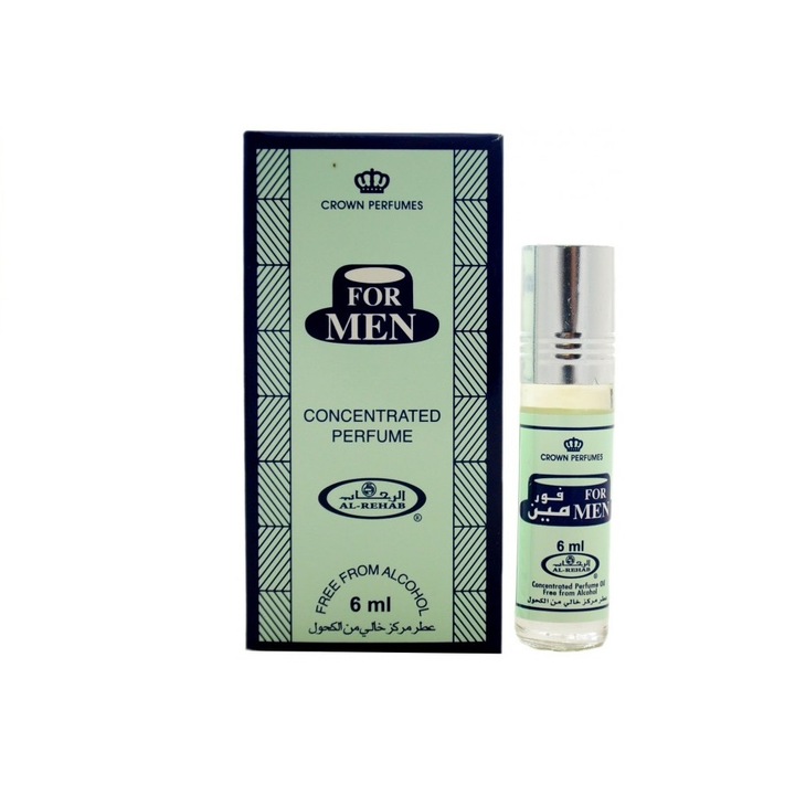 Парфюм Al Rehab For Men, мъжки, цитрусов, флорален аромат, 6 мл