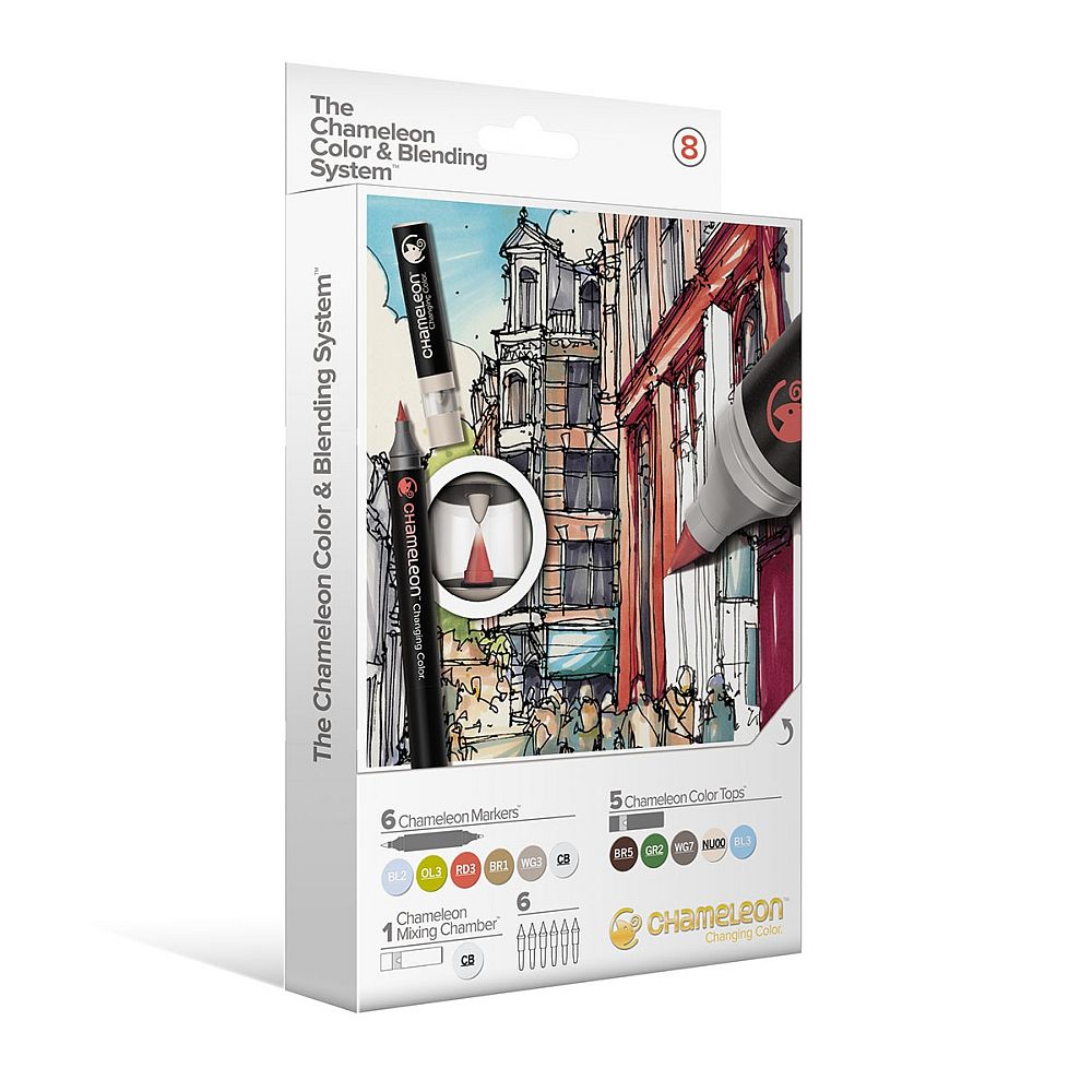 Set markere si nuantatoare Chameleon cu schimbare tonalitate 11 buc/set CS6608UK