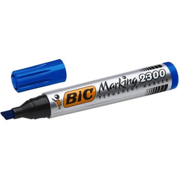 Marker Permanent BIC 2300, Varf Tesit de 3-5 mm, Cerneala Albastra pe Baza de Alcool Marker Permanent BIC 2300, Varf Tesit de 3-5 mm, Cerneala Albastra pe Baza de Alcool