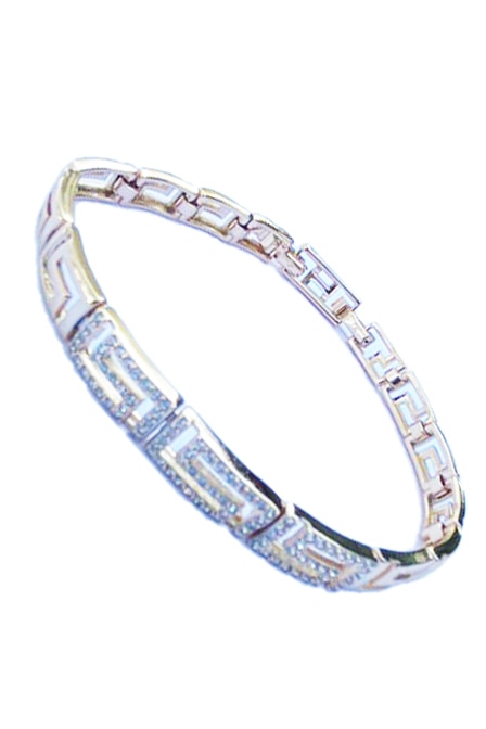 Bratara cristale Placata cu Aur 18 karate 17+2,5 cm