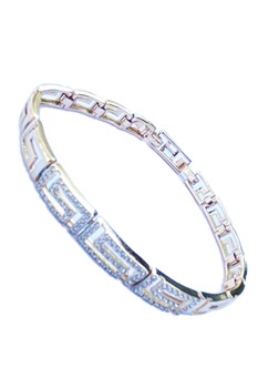 Bratara cristale Placata cu Aur 18 karate 17+2,5 cm Bratara cristale Placata cu Aur 18 karate 17+2,5 cm