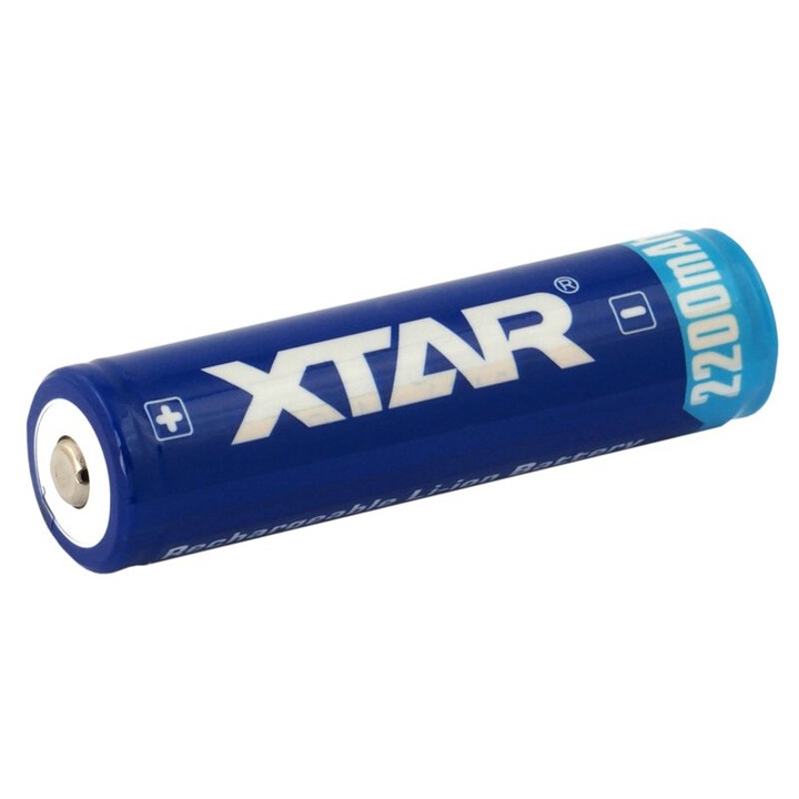 Xtar 18650 3,7 V újratölthető Li-ion 2200mAh akkumulátor védelemmel