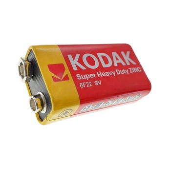 Baterie 9V 6F22, Kodak, Super Heavy Duty Zinc, ambalata in folie Baterie 9V 6F22, Kodak, Super Heavy Duty Zinc, ambalata in folie