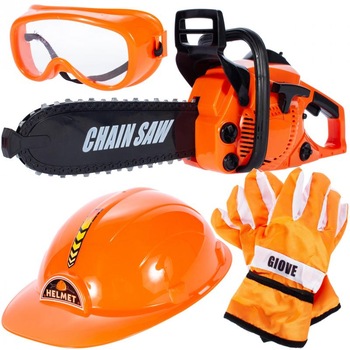 Set taietor de lemne cu drujba idealSTORE FOREST RANGER, Dimensiuni 40 x 15 x 10, Include o casca de protectie, manusi si ochelari de protectie, Ideal pentru micul ajutor Set taietor de lemne cu drujba idealSTORE FOREST RANGER, Dimensiuni 40 x 15 x 10, Include o casca de protectie, manusi si ochelari de protectie, Ideal pentru micul ajutor