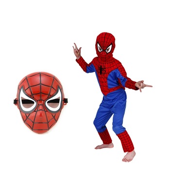 Costum Spiderman Infinity pentru copii, S, 95 - 110 CM, 3 - 5 ani masca textila si de plastic incluse Costum Spiderman Infinity pentru copii, S, 95 - 110 CM, 3 - 5 ani masca textila si de plastic incluse