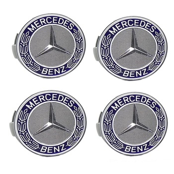 Set 4 capacele roti 75mm, pentru jante aliaj Mercedes, albastru Set 4 capacele roti 75mm, pentru jante aliaj Mercedes, albastru