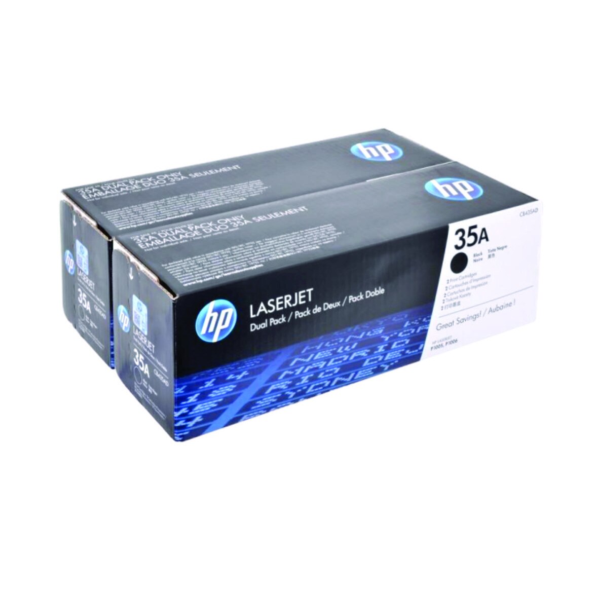 Pachet cartuse toner, original, HP, CB435AD, Negru, 2 x 1500 pagini