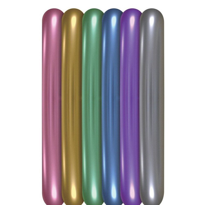 Set 10 baloane, Zola®, latex, pentru modelaj, metalizate