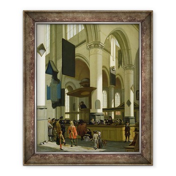 Tablou inramat - A. Storck - Interiorul Oude Kerk, Delft, 90 x 110 cm Tablou inramat - A. Storck - Interiorul Oude Kerk, Delft, 90 x 110 cm