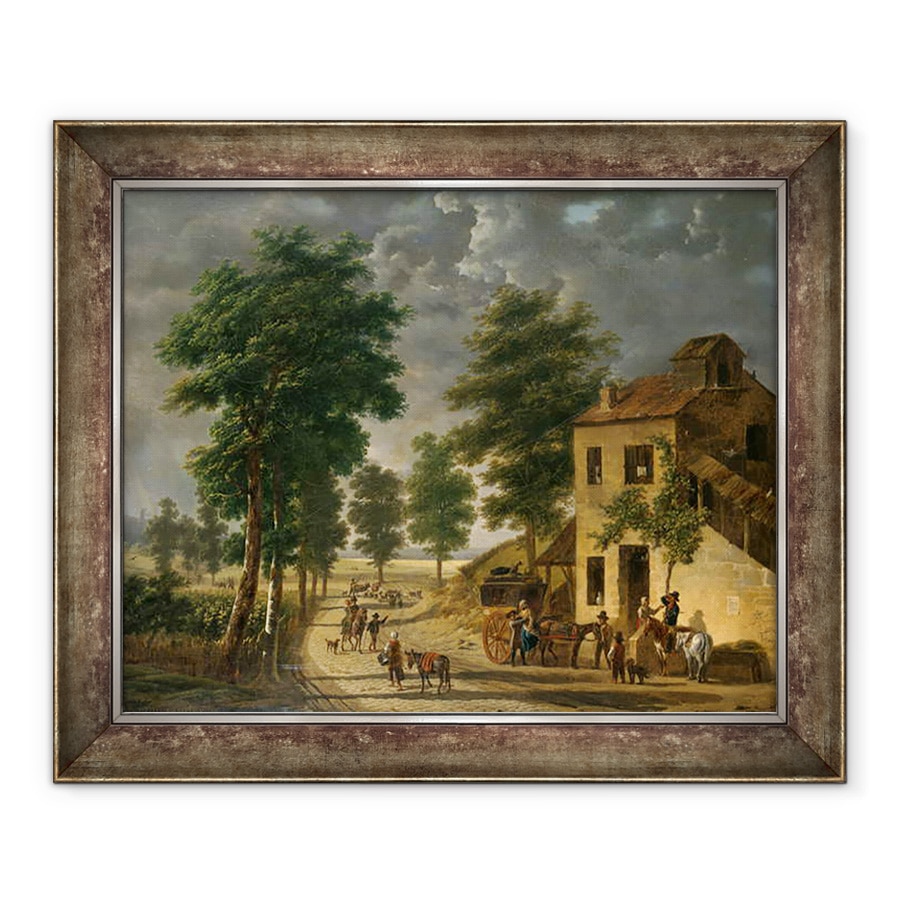 Tablou inramat - Adolphe Roehn - Coeur Volant Coaching Inn la Louveciennes, 90 x 110 cm