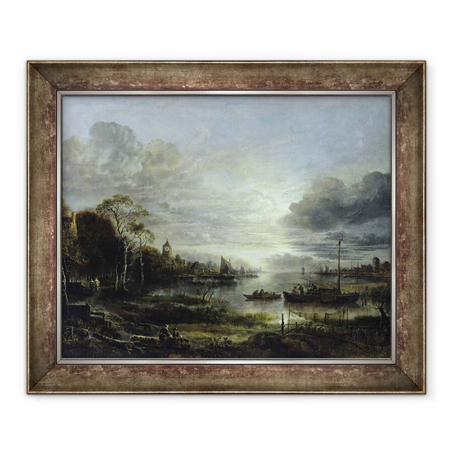 Tablou inramat - Aert van der Neer - Peisaj in lumina lunii, 90 x 110 cm