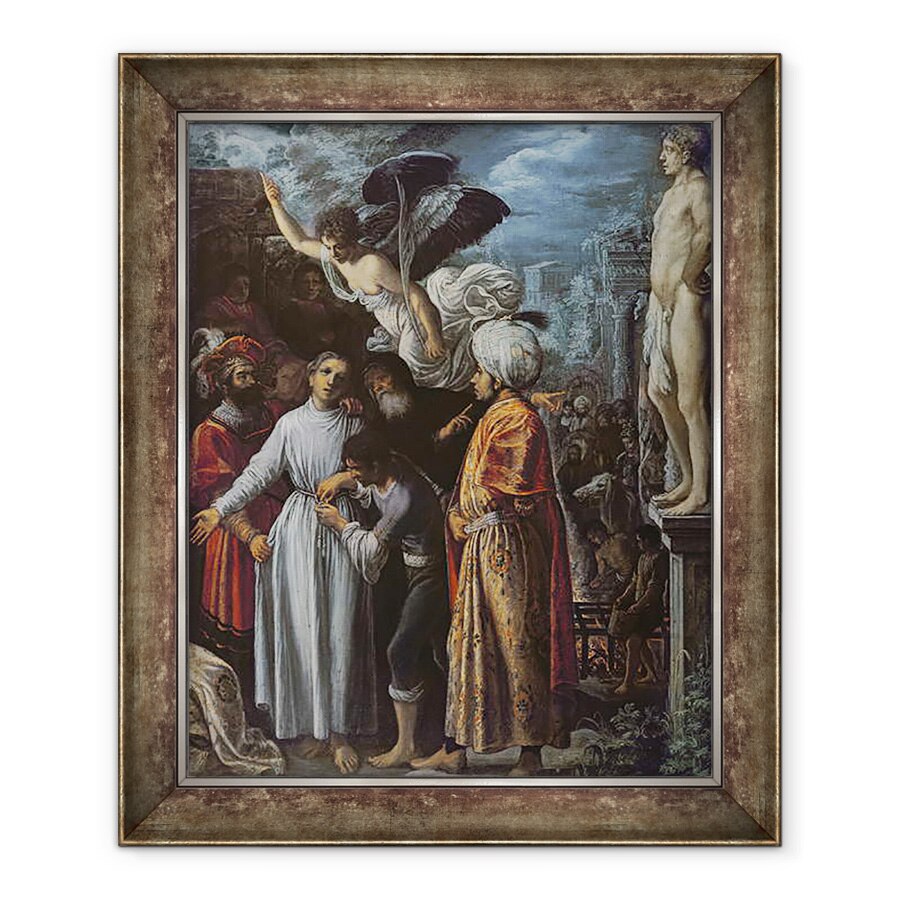 Tablou inramat - Adam Elsheimer - Sfantul Lawrence pregatit pentru Martiriu, 90 x 110 cm