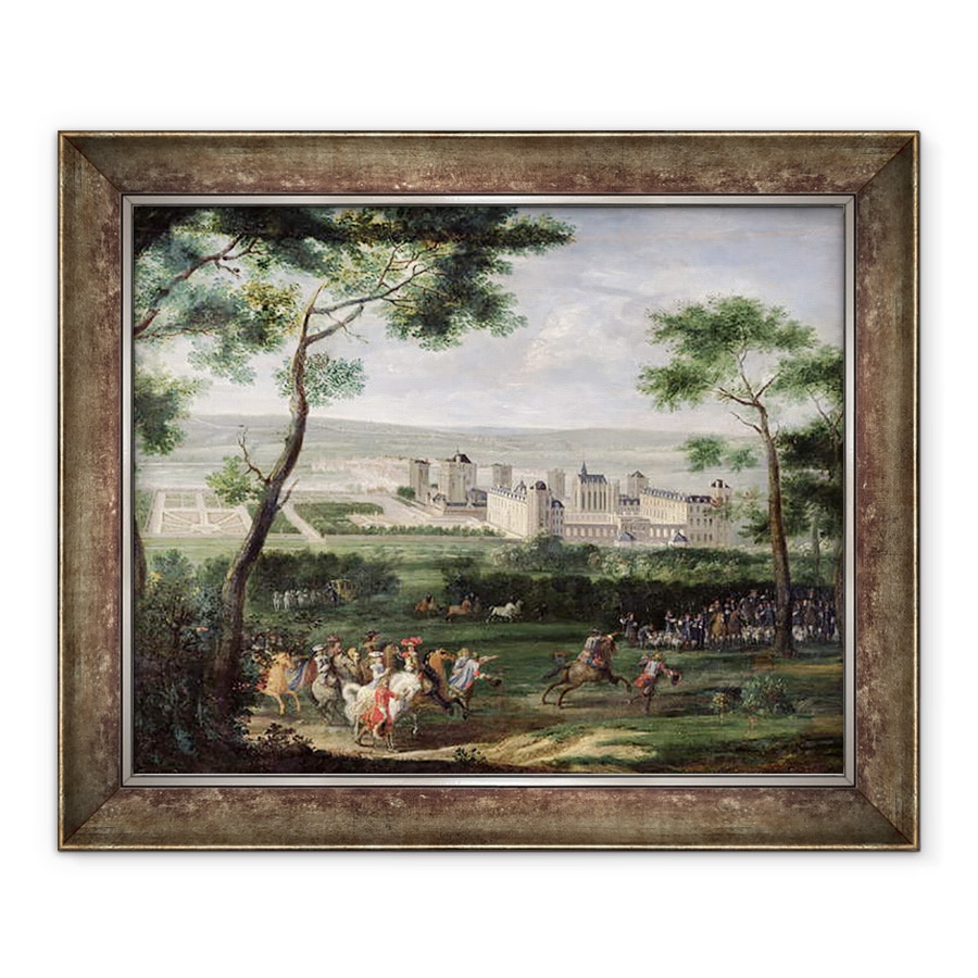 Tablou inramat - Adam Frans van der Meulen - Vedere la Chateau de Vincennes, 90 x 110 cm