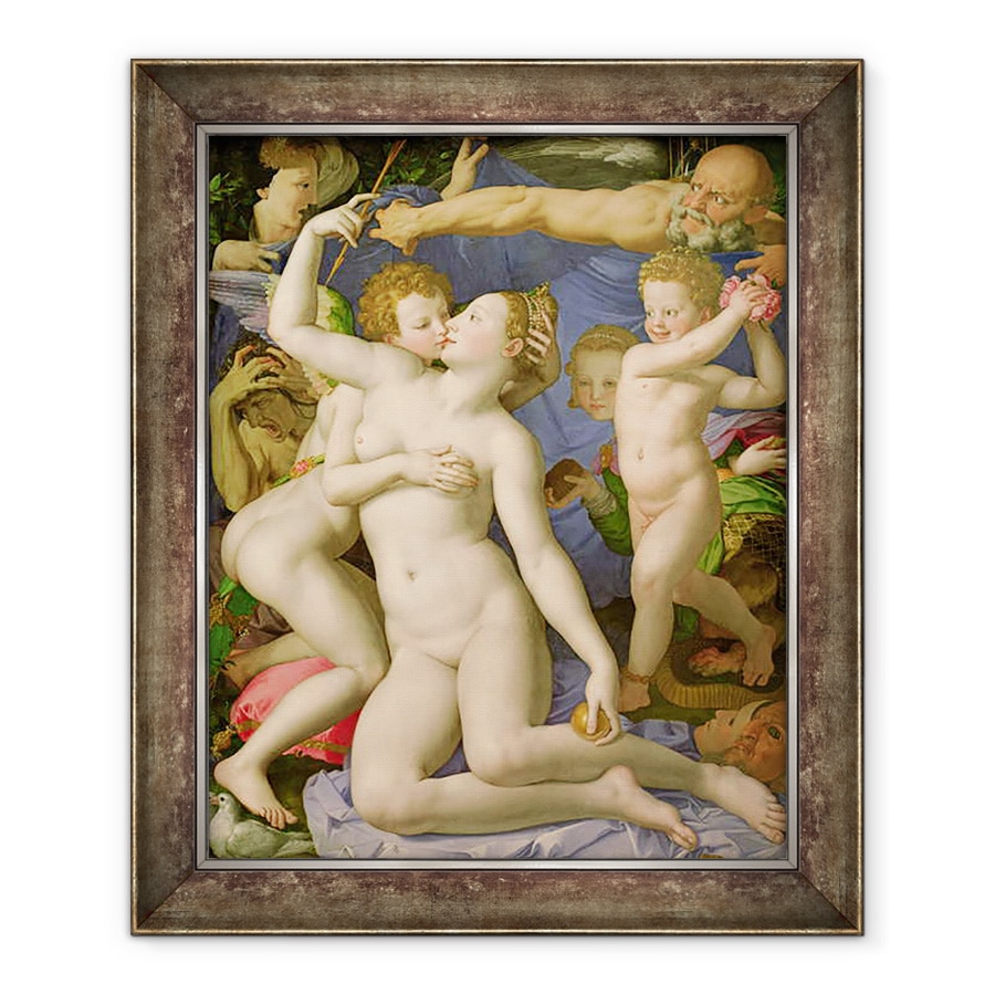 Tablou inramat - Agnolo di Cosimo Bronzino - O alegorie cu Venus si Cupidon, 50 x 60 cm