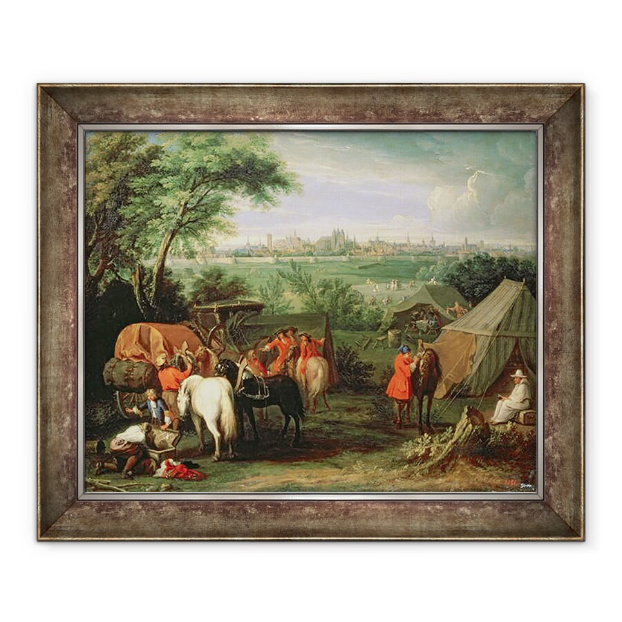 Tablou inramat - Adam Frans van der Meulen - Armata lui Ludovic al XIV-lea inainte de Tournai, 90 x 110 cm