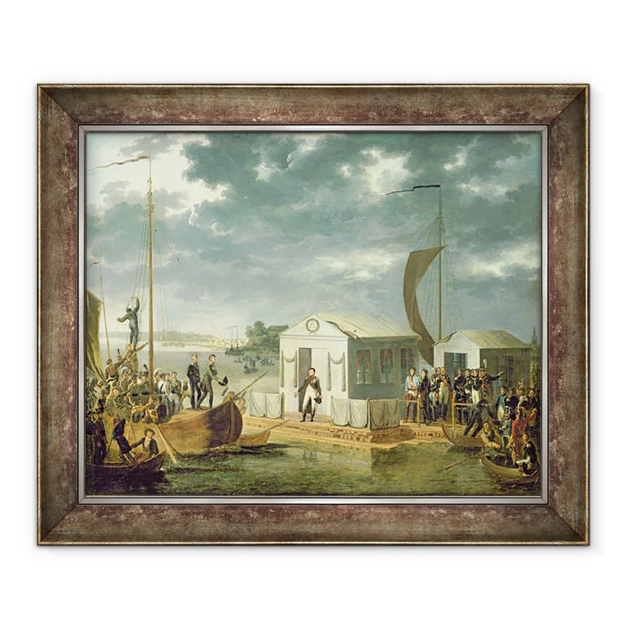 Tablou inramat - Adolphe Roehn - Tratatul de la Tilsitz, 90 x 110 cm