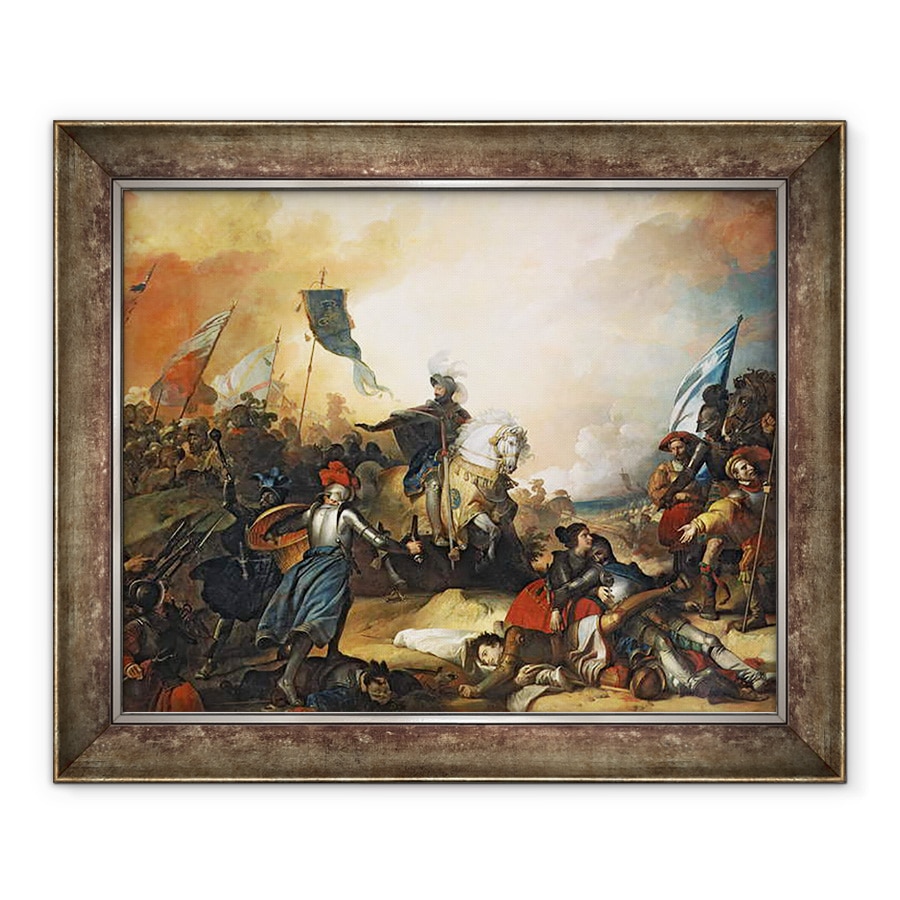 Tablou inramat - Alexandre Evariste Fragonard - Batalia de la Marignan, 14 septembrie 1515, 90 x 110 cm