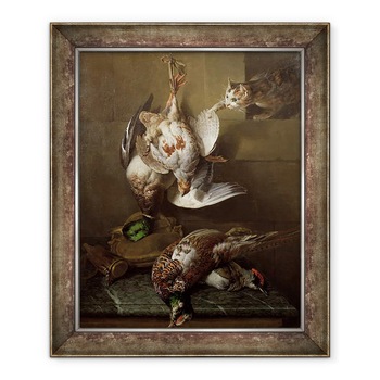 Tablou inramat - Alexandre-Francois Desportes - Un joc de pisica Atacarea mort ulei, 50 x 60 cm Tablou inramat - Alexandre-Francois Desportes - Un joc de pisica Atacarea mort ulei, 50 x 60 cm