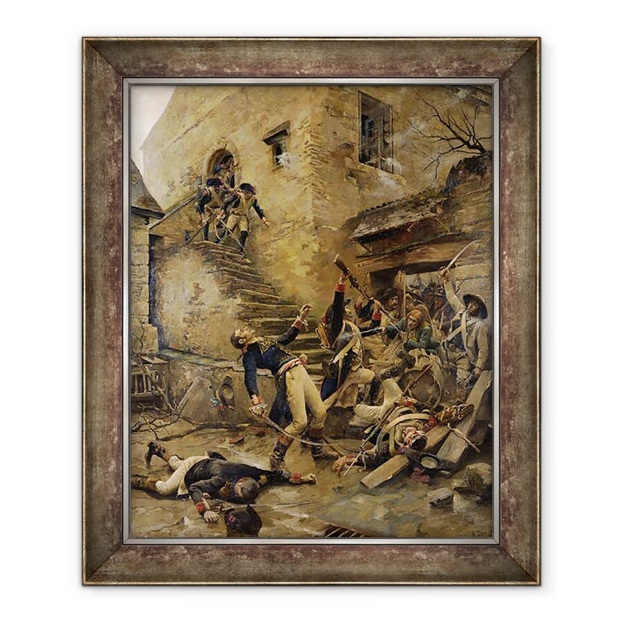 Tablou inramat - Alexandre Bloch - Moartea generalului Beaupuy, 90 x 110 cm