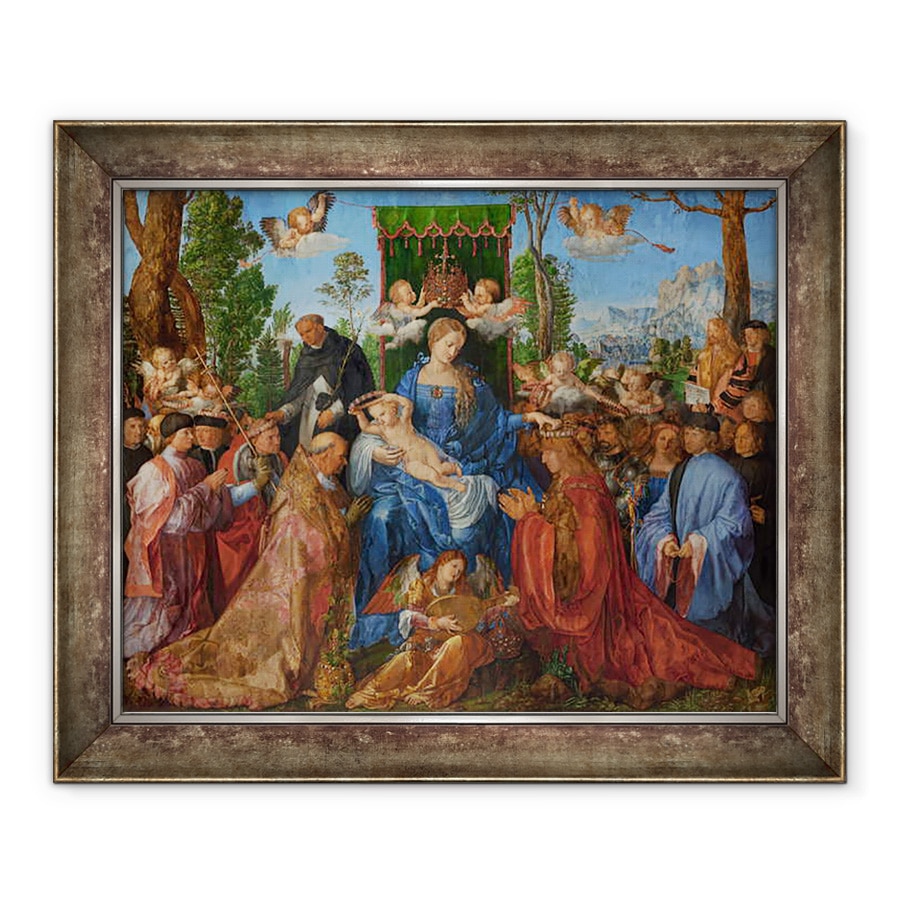 Tablou inramat - Albrecht Durer - Sarbatoarea ghirlandelor de trandafiri, 90 x 110 cm