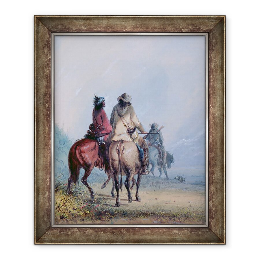 Tablou inramat - Alfred Jacob Miller - Trappers incepe pentru vanatoarea de castori, 90 x 110 cm