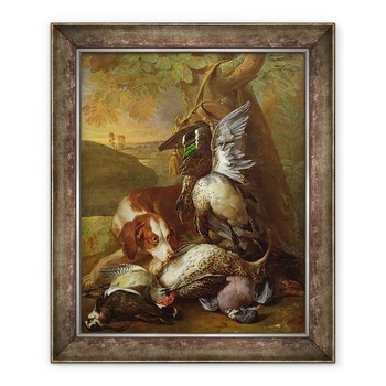 Tablou inramat - Alexandre-Francois Desportes - Un caine de paza joc ulei, 70 x 85 cm Tablou inramat - Alexandre-Francois Desportes - Un caine de paza joc ulei, 70 x 85 cm