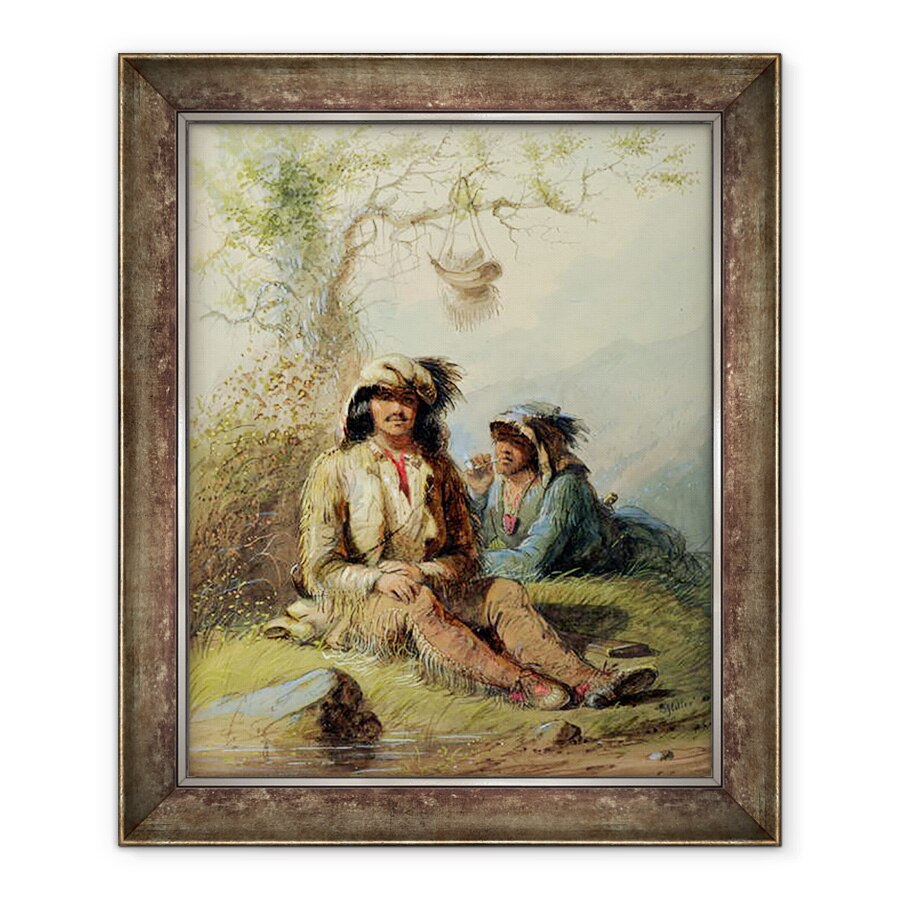 Tablou inramat - Alfred Jacob Miller - Trappers, 90 x 110 cm