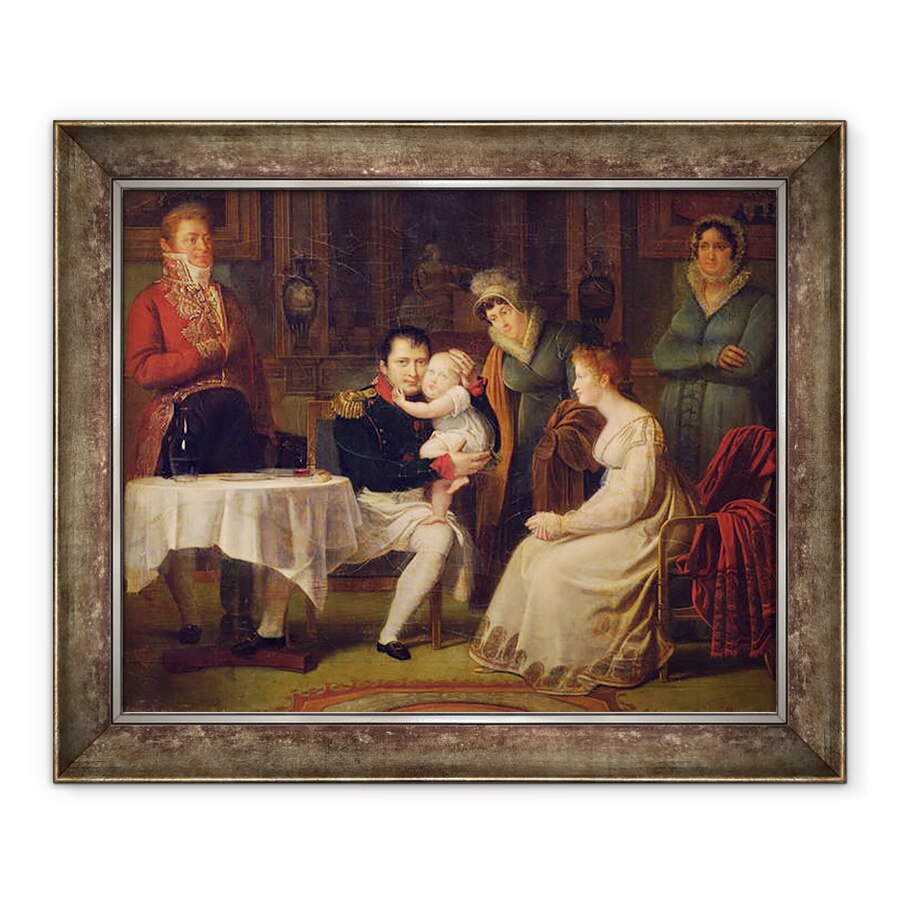 Tablou inramat - Alexandre Menjaud - Napoleon I 1769-1821 Marie Louise 1791-1847 si regele Romei 1811-73 1812, 90 x 110 cm