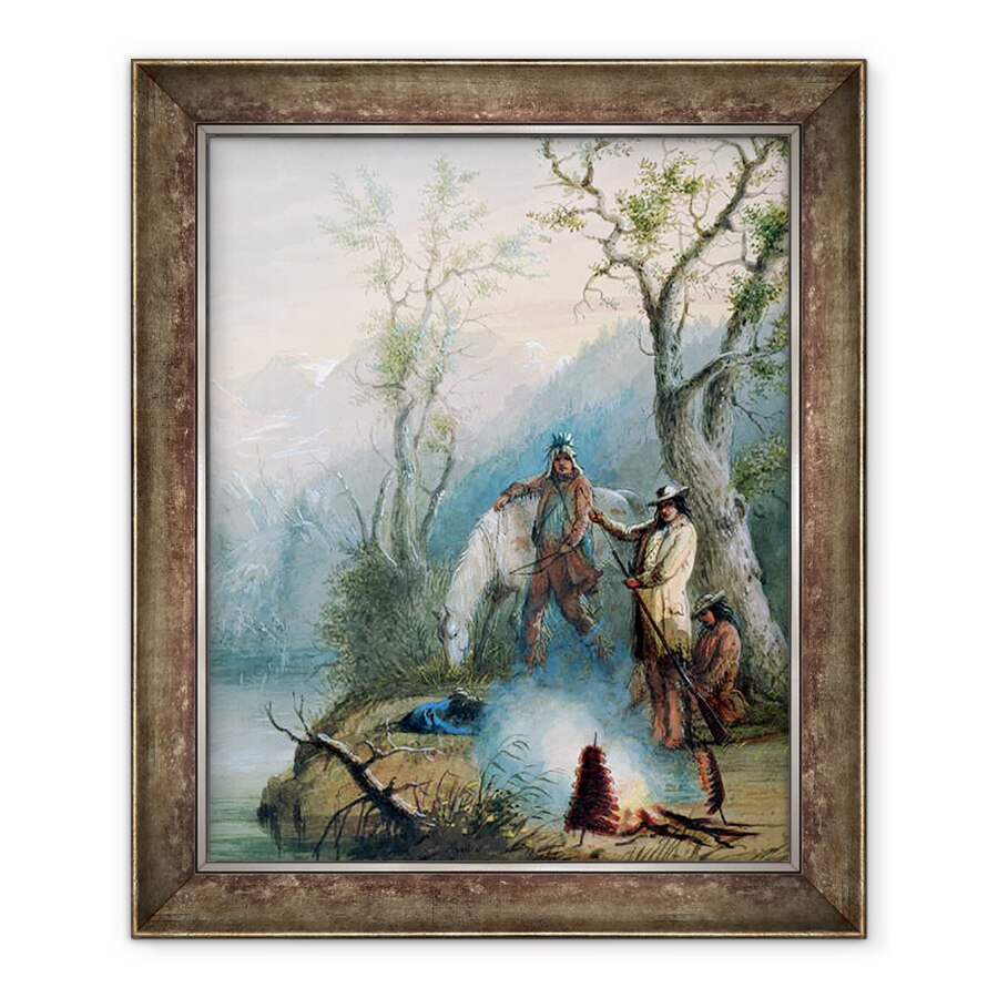 Tablou inramat - Alfred Jacob Miller - Prajirea coastei de cocoasa, 50 x 60 cm