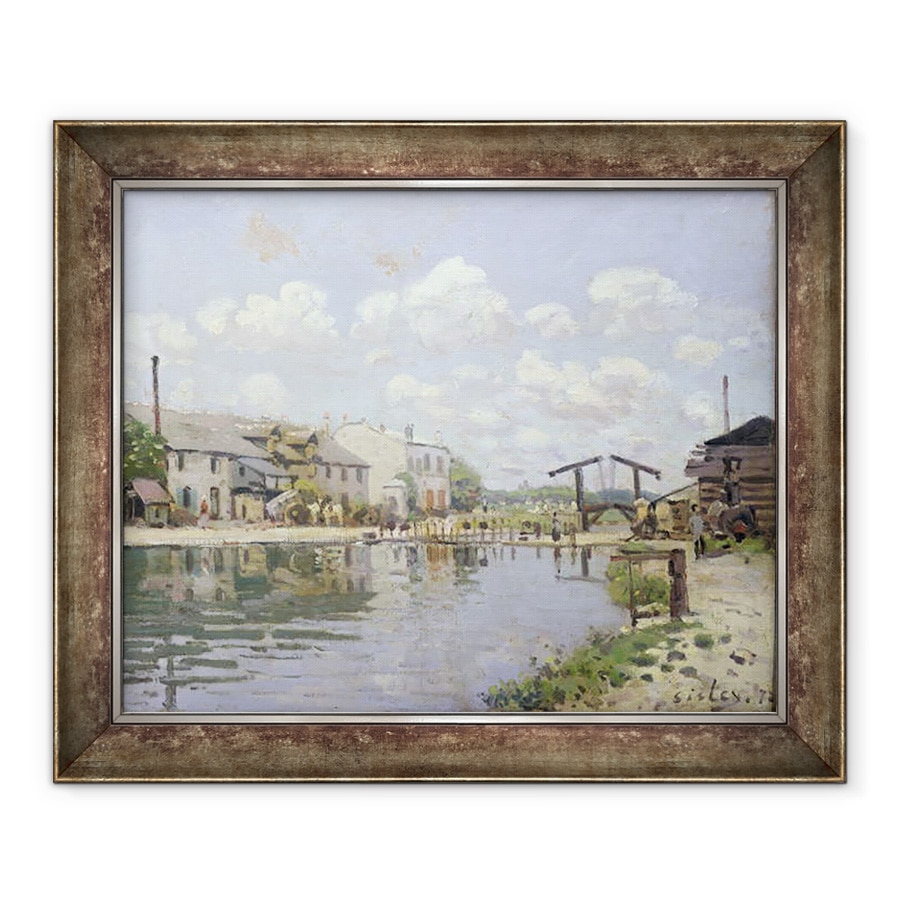 Tablou inramat - Alfred Sisley - Canalul Saint-Martin, Paris, 90 x 110 cm