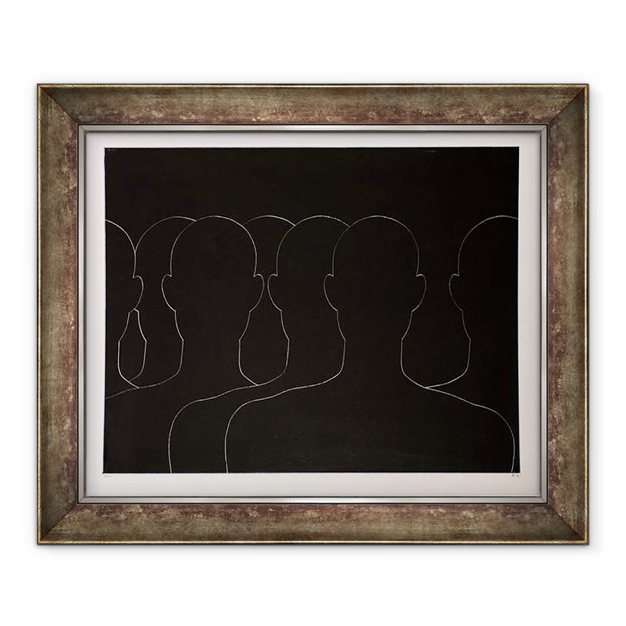 Tablou inramat - Alex Dunn - Pelerini, 90 x 110 cm