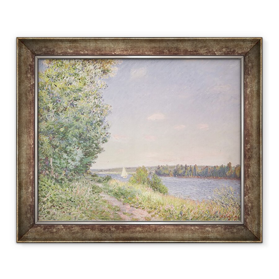 Tablou inramat - Alfred Sisley - Normandia, calea apei seara, Sahurs, 50 x 60 cm