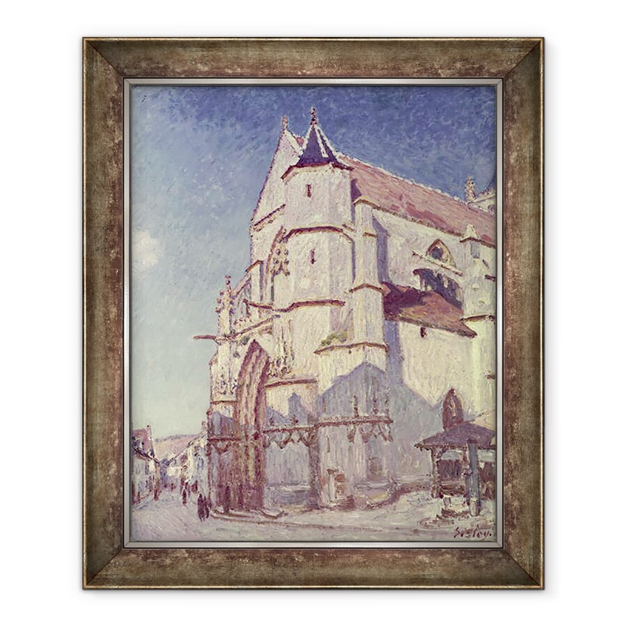 Tablou inramat - Alfred Sisley - Biserica de la Moret, 90 x 110 cm
