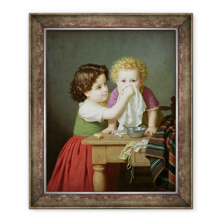 Amalia Lindegren - Anyai ösztön, keretezett kép, 70 x 85 cm