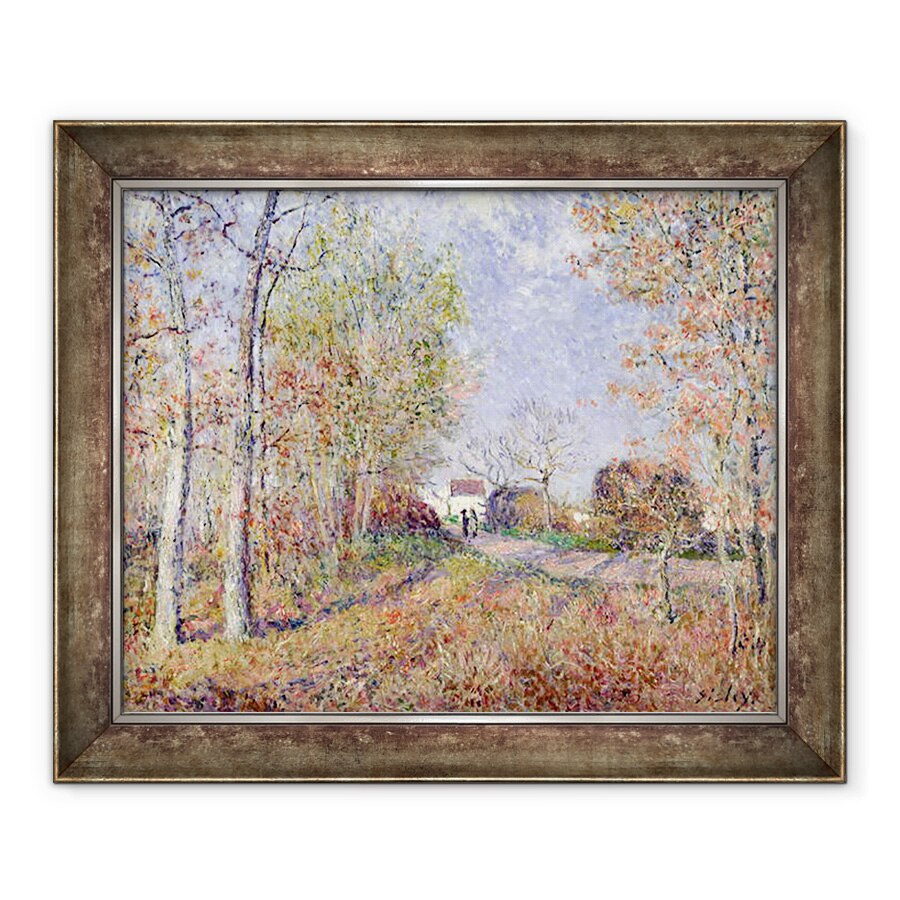 Tablou inramat - Alfred Sisley - Un colt al padurii la Sablons, 90 x 110 cm