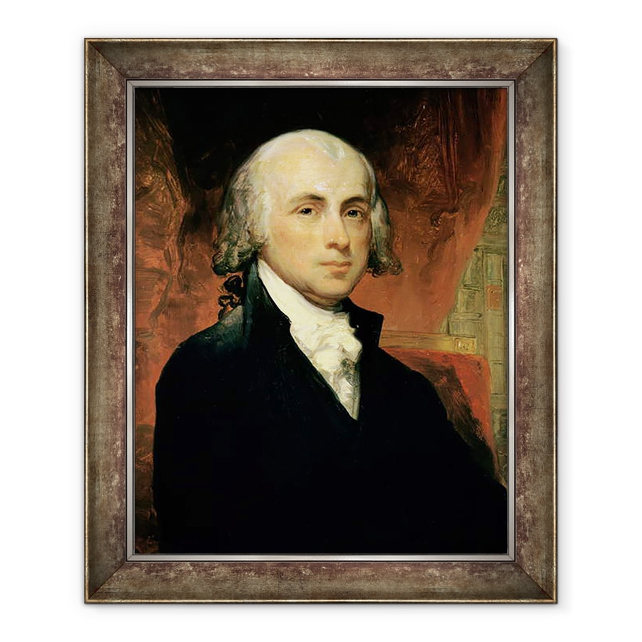 Tablou inramat - Scoal Americana - James Madison, 50 x 60 cm