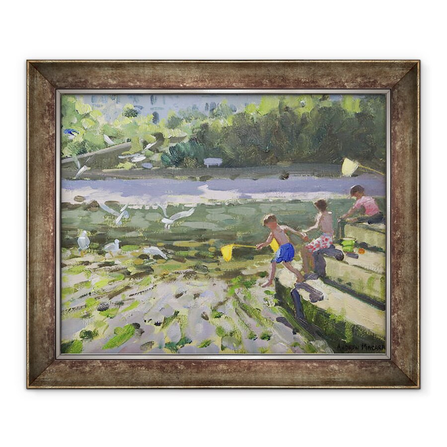 Tablou inramat - Andrew Macara - Copii si pescarusi, Looe,2013, 50 x 60 cm