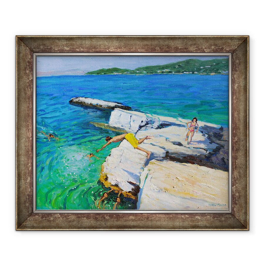 Tablou inramat - Andrew Macara - Scafandrul, Placi Stanca, Skiathos, Grecia,2015, 50 x 60 cm