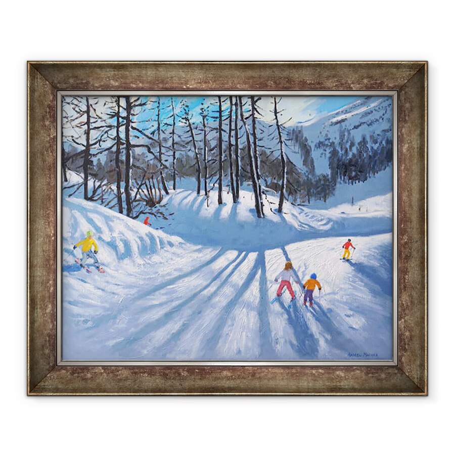 Tablou inramat - Andrew Macara - Umbre lungi de copaci si schiori, Tignes, 2016-2019, 50 x 60 cm