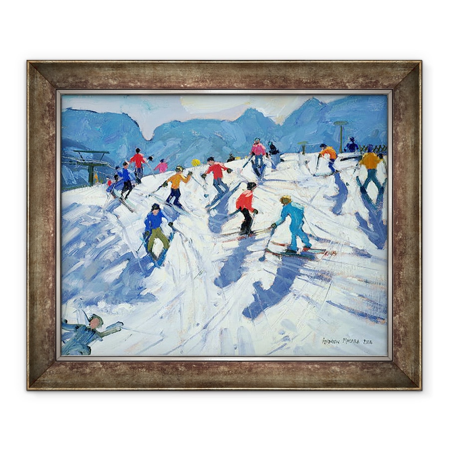 Tablou inramat - Andrew Macara - Partia de schi Ocupat, Lofer, 50 x 60 cm